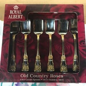 Old Country Rose Ice Cream Spoons